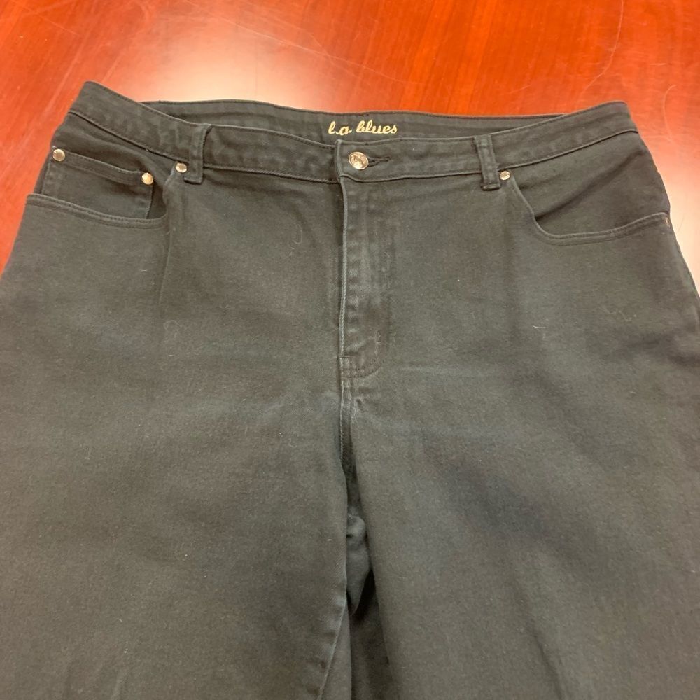 L. A. Blues Black Taper Leg Jeans sz 20W - Picture 2 of 5